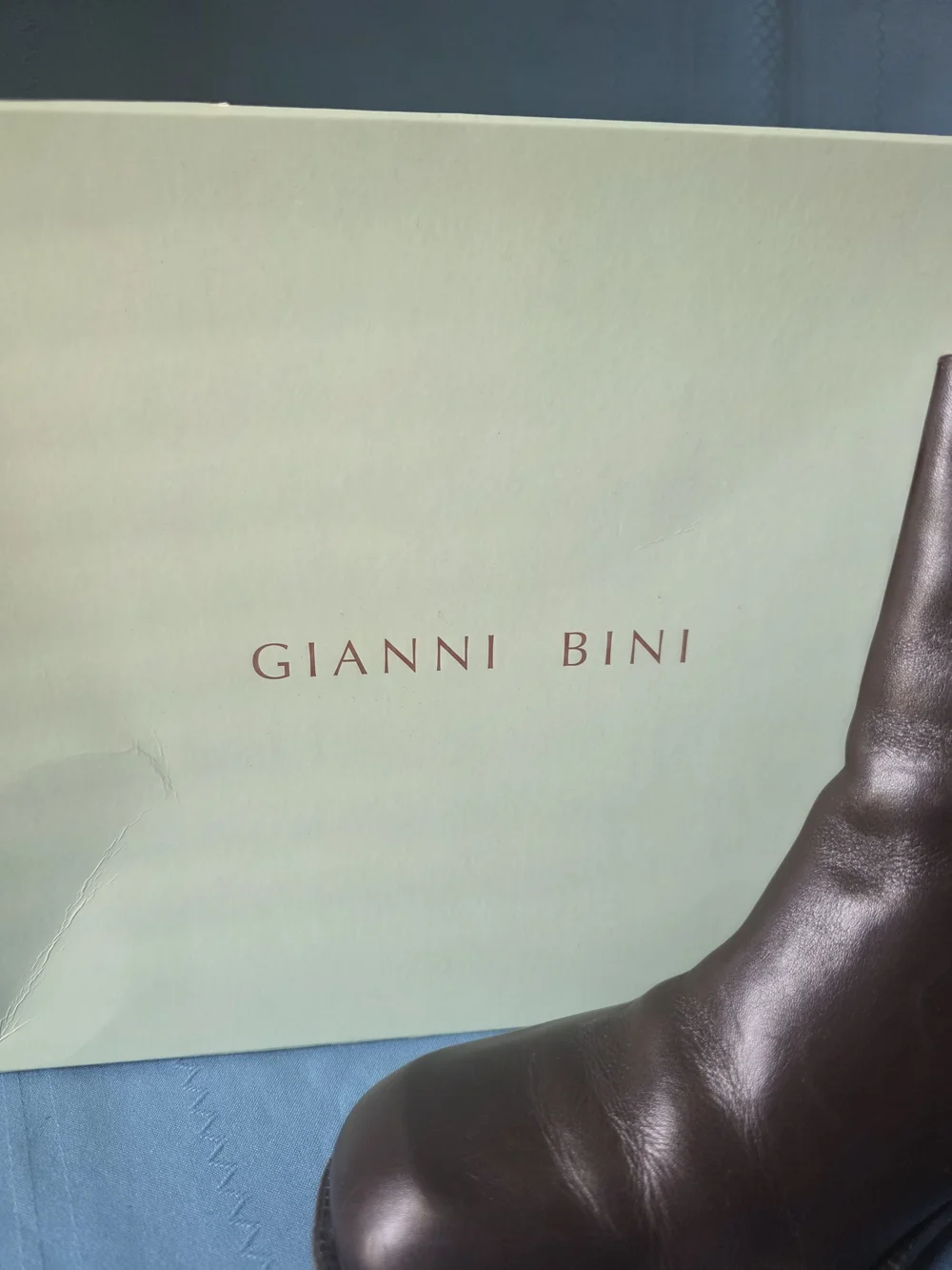 Gianni Bini Selby Western Brown Leather Ankle Boots 7.5M
